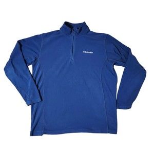 Columbia Pullover Top Light Fleece 1/4 Zip Royal Blue Mens Size Medium